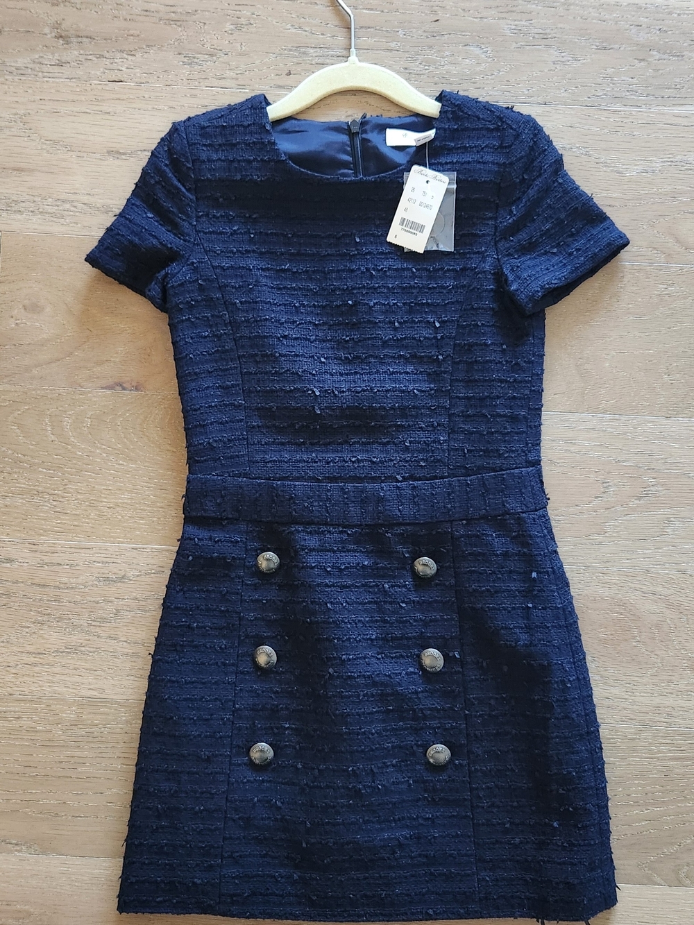 Brooks Brothers Girls Navy Textured Dress | Size 6 | NWT